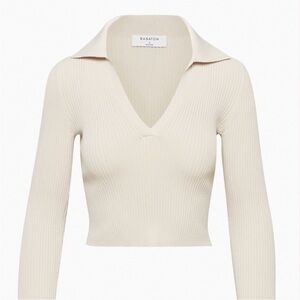 BABATON SCULPT KNIT POLO grey size M